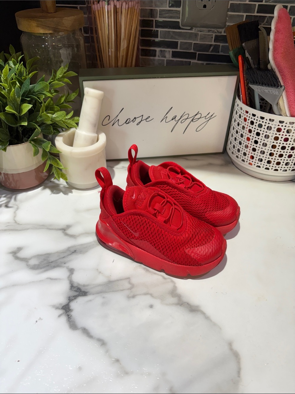 Nike Kids Red Mesh Slip-On Sneakers
